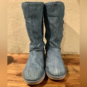 UGG Lopro Button Denim Boots